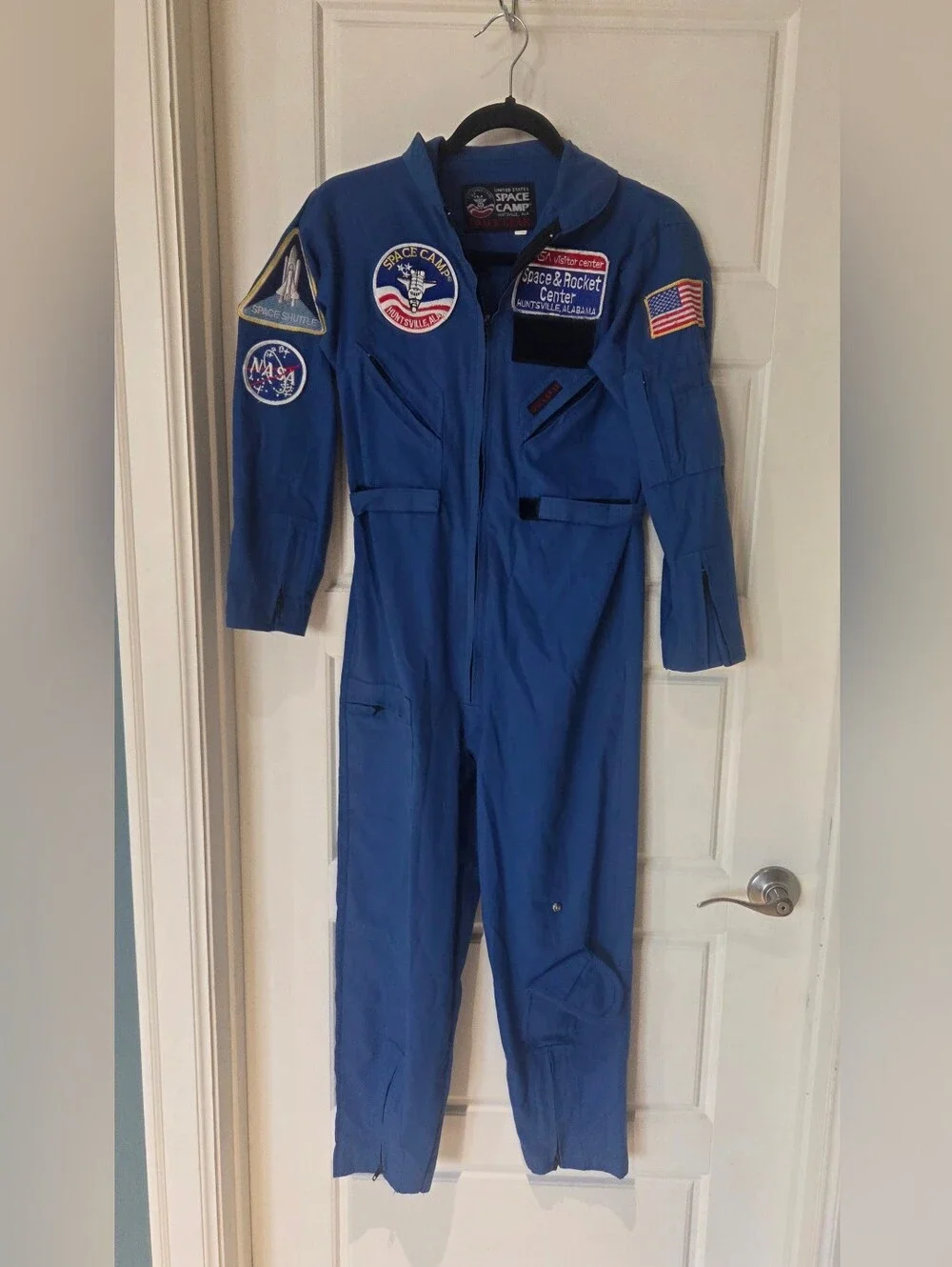 Authentic US NASA Space Camp Blue Flight Jumpsuit 5 Patches